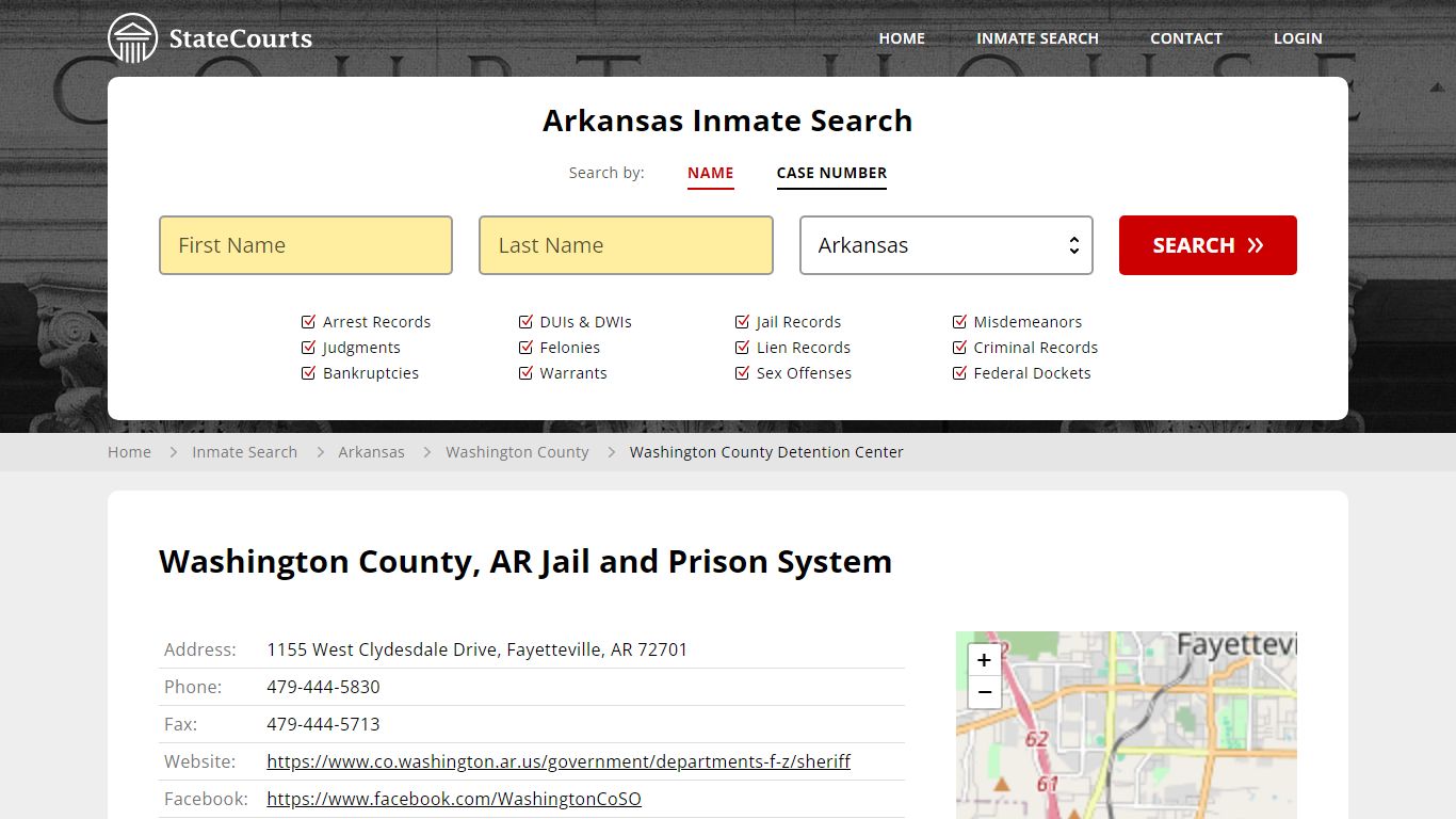 Washington County Detention Center Inmate Records Search, Arkansas ...